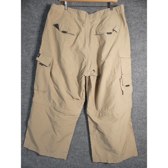 VTG Abercrombie & Fitch Mens 30 Paratrooper Cargo Pants Khaki Pockets Y2K 90s - Picture 2 of 12